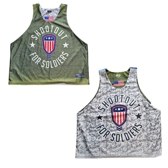 Pro Athletics mens XL reversible jersey Green digital camo Shootout for Soldiers - Picture 1 of 13
